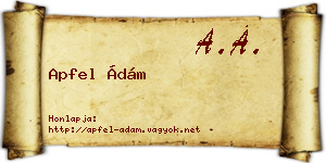 Apfel Ádám névjegykártya