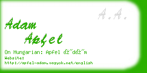 adam apfel business card